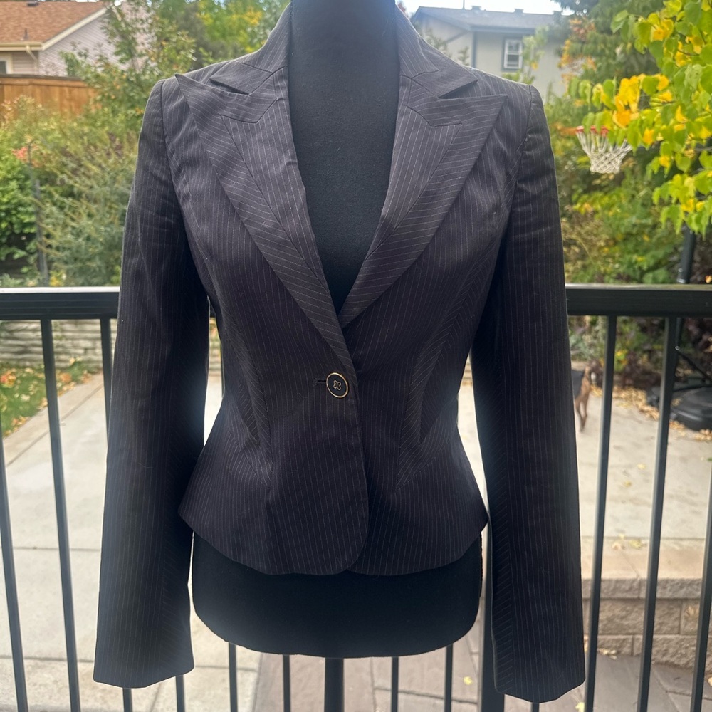 Marciano Black Pinstripe Jacket